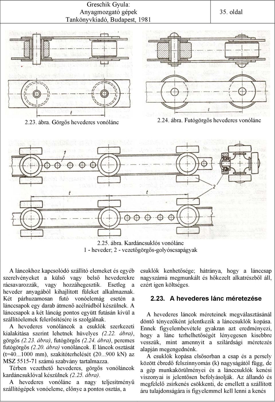 Futógörgős hevederes vonólánc.5. ábra.