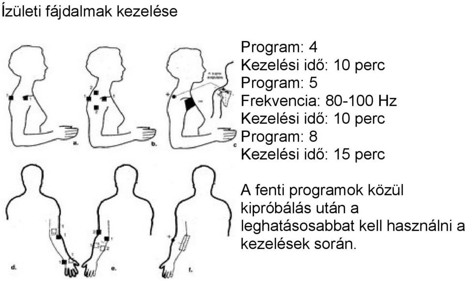 Program: 8 Kezelési idő: 15 perc A fenti programok közül