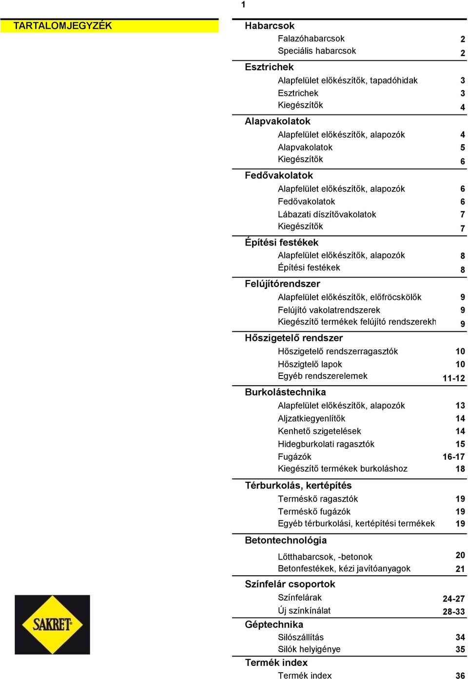 festékek Felújítórendszer Alapfelület előkészítők, előfröcskölők 9 Felújító vakolatrendszerek 9 Kiegészítő termékek felújító rendszerekhez 9 Hőszigetelő rendszer Hőszigetelő rendszerragasztók 10