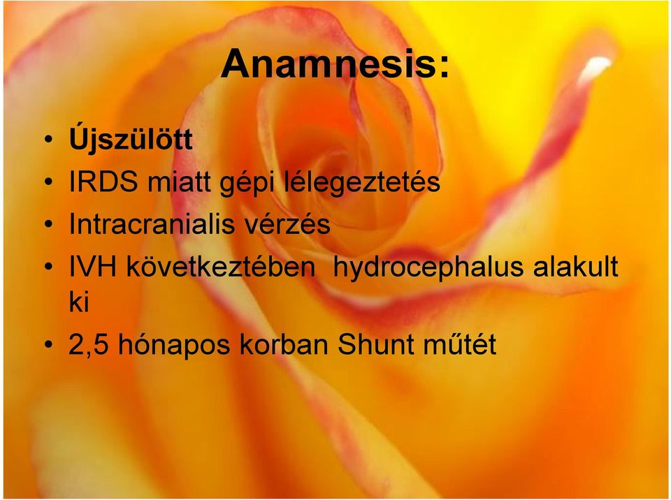 IVH következtében hydrocephalus