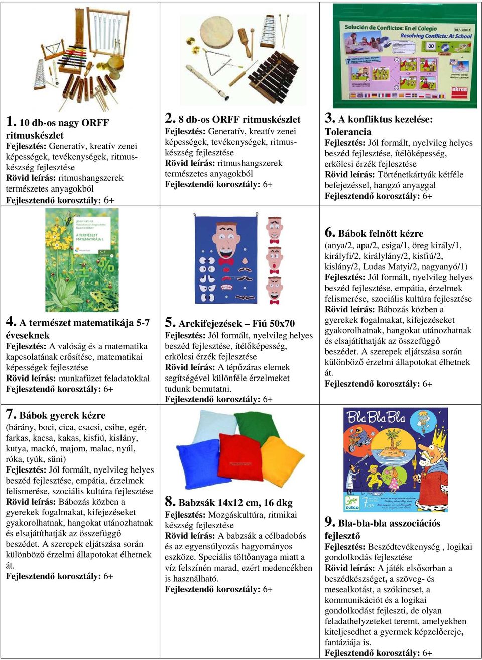 8. Babzsák 14x12 cm, 16 dkg Fejlesztés: Mozgáskultúra, ritmikai - PDF  Ingyenes letöltés