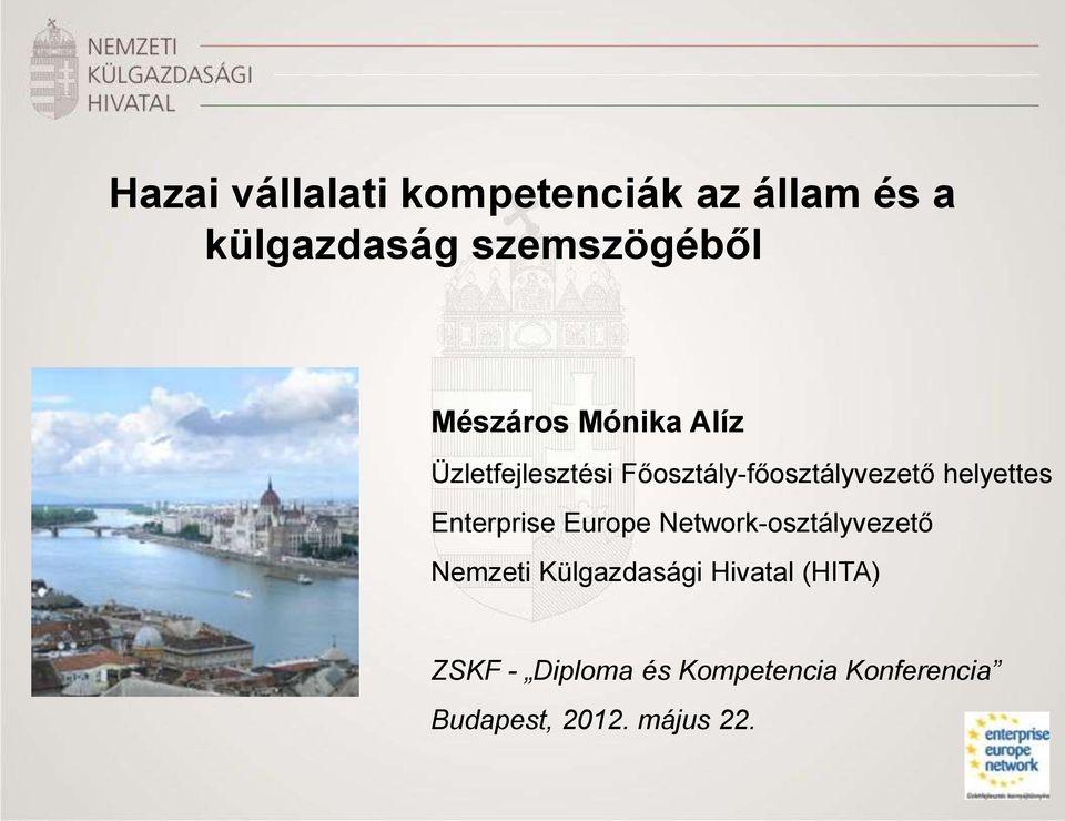 Főosztály-főosztályvezető helyettes Enterprise Europe Network-osztályvezető