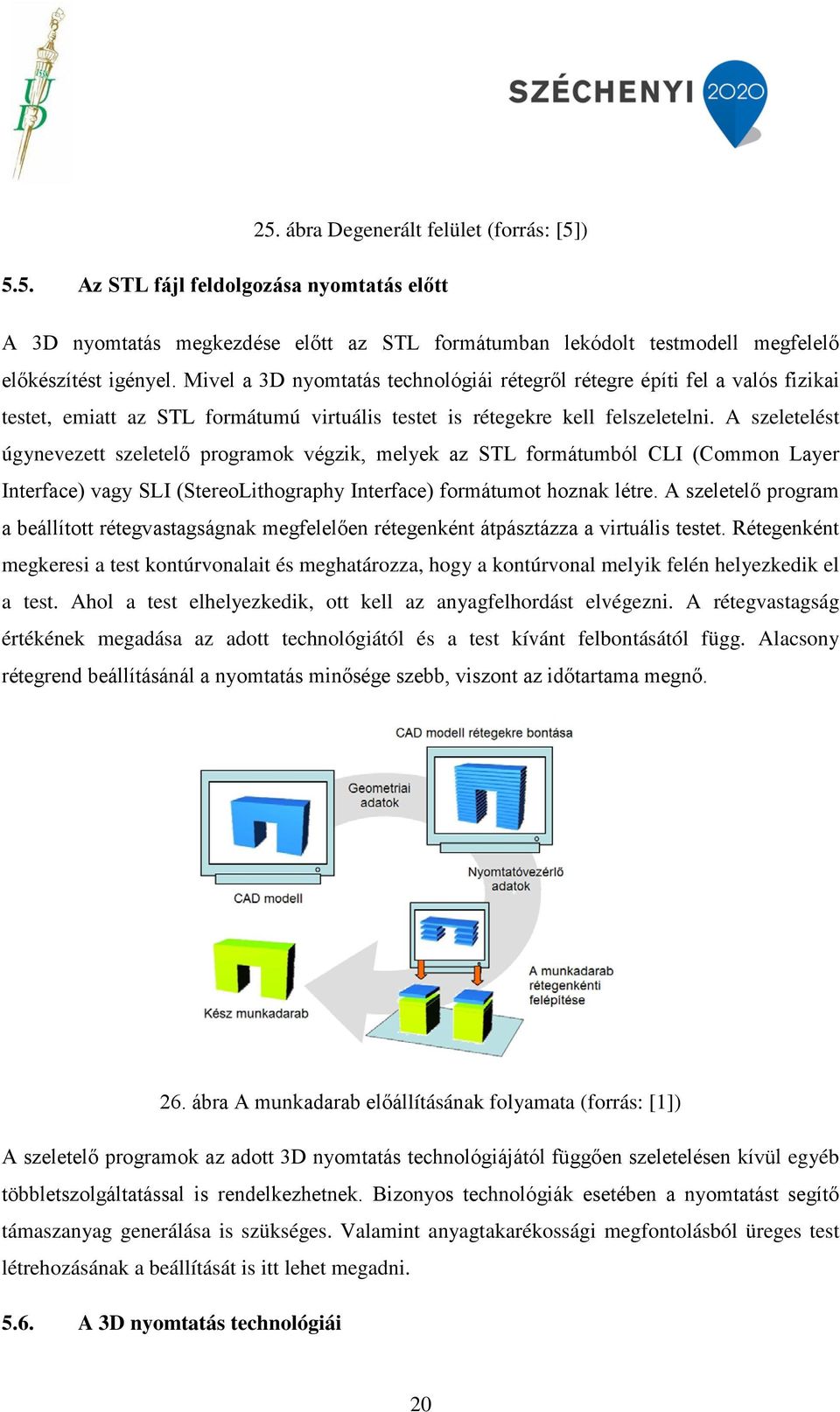 A szeletelést úgynevezett szeletelő programok végzik, melyek az STL formátumból CLI (Common Layer Interface) vagy SLI (StereoLithography Interface) formátumot hoznak létre.