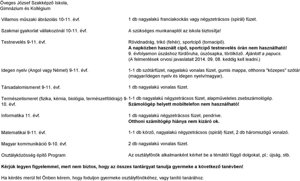 2 db nagyalakú vonalas füzet. 1 db nagyalakú vonalas füzet, atlasz. 1-1 db  nagyalakú sima füzet, alapműveletes zsebszámológép. - PDF Ingyenes letöltés