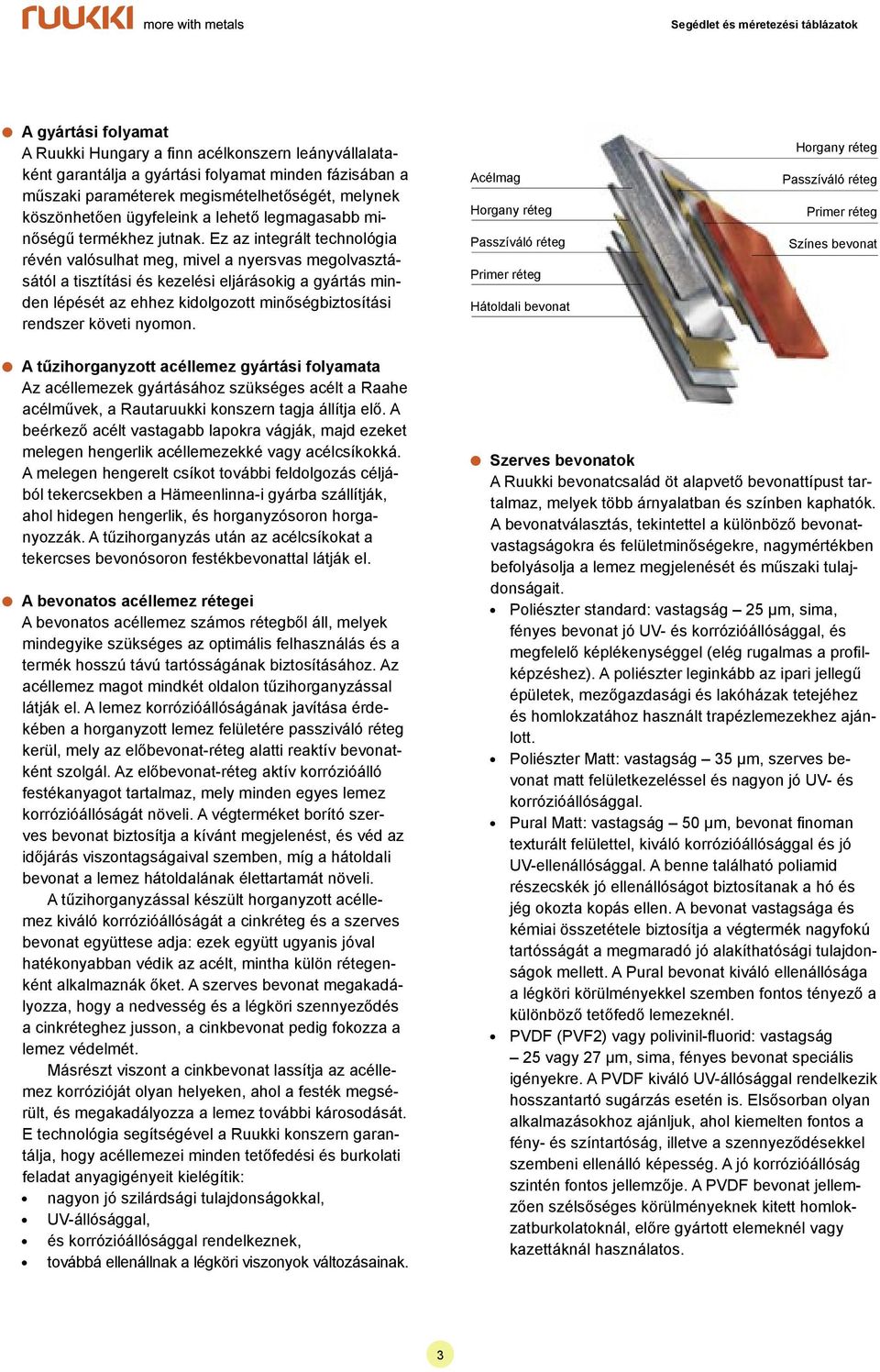 Ez az integrált technológia révén valósulhat meg, mivel a nyersvas megolvasztásától a tisztítási és kezelési eljárásokig a gyártás minden lépését az ehhez kidolgozott minőségbiztosítási rendszer