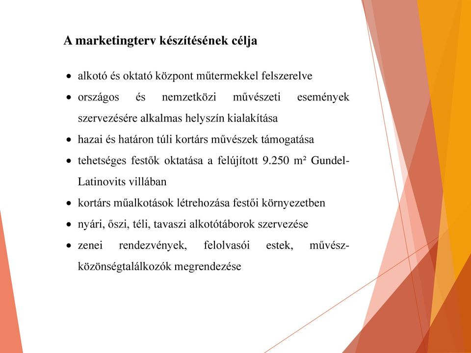 festők oktatása a felújított 9.