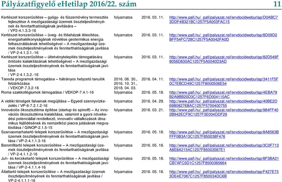 fenntarthatóságának javítása / VP-2-4.1.