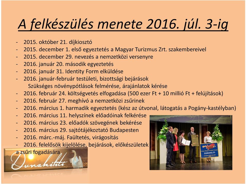 január-február testületi, bizottsági bejárások Szükséges növénypótlások felmérése, árajánlatok kérése - 2016. február 24. költségvetés elfogadása (500 ezer Ft + 10 millió Ft + felújítások) - 2016.