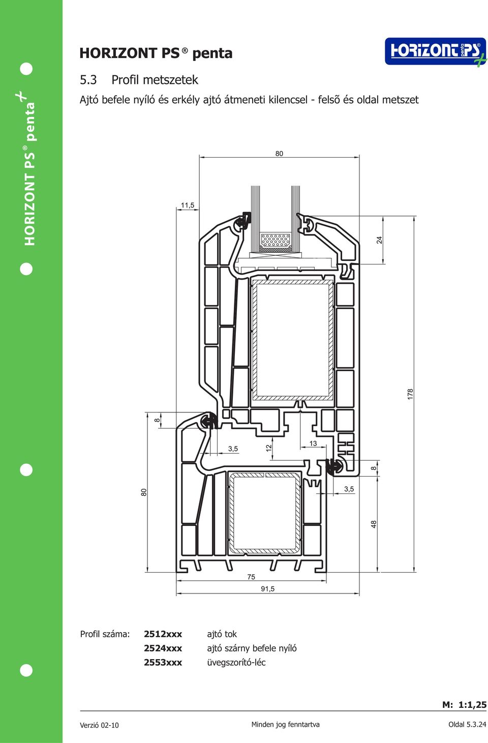 HORIZONT PS penta. Alkalmazási kézikönyv. Bejáratiajtó rész - PDF Free  Download