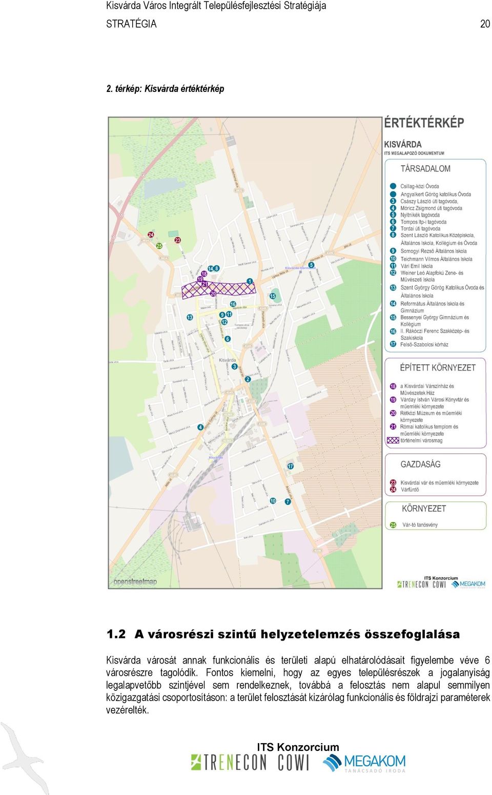 elhatárolódásait figyelembe véve 6 városrészre tagolódik.