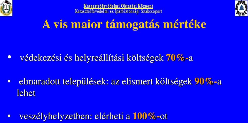 elmaradott települések: az elismert