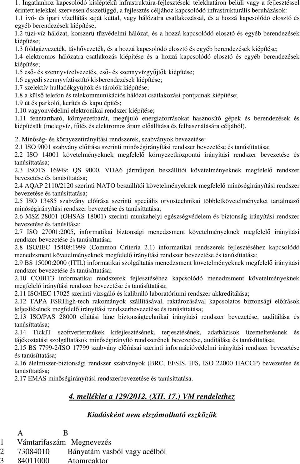 2 tűzi-víz hálózat, korszerű tűzvédelmi hálózat, és a hozzá kapcsolódó elosztó és egyéb berendezések kiépítése; 1.