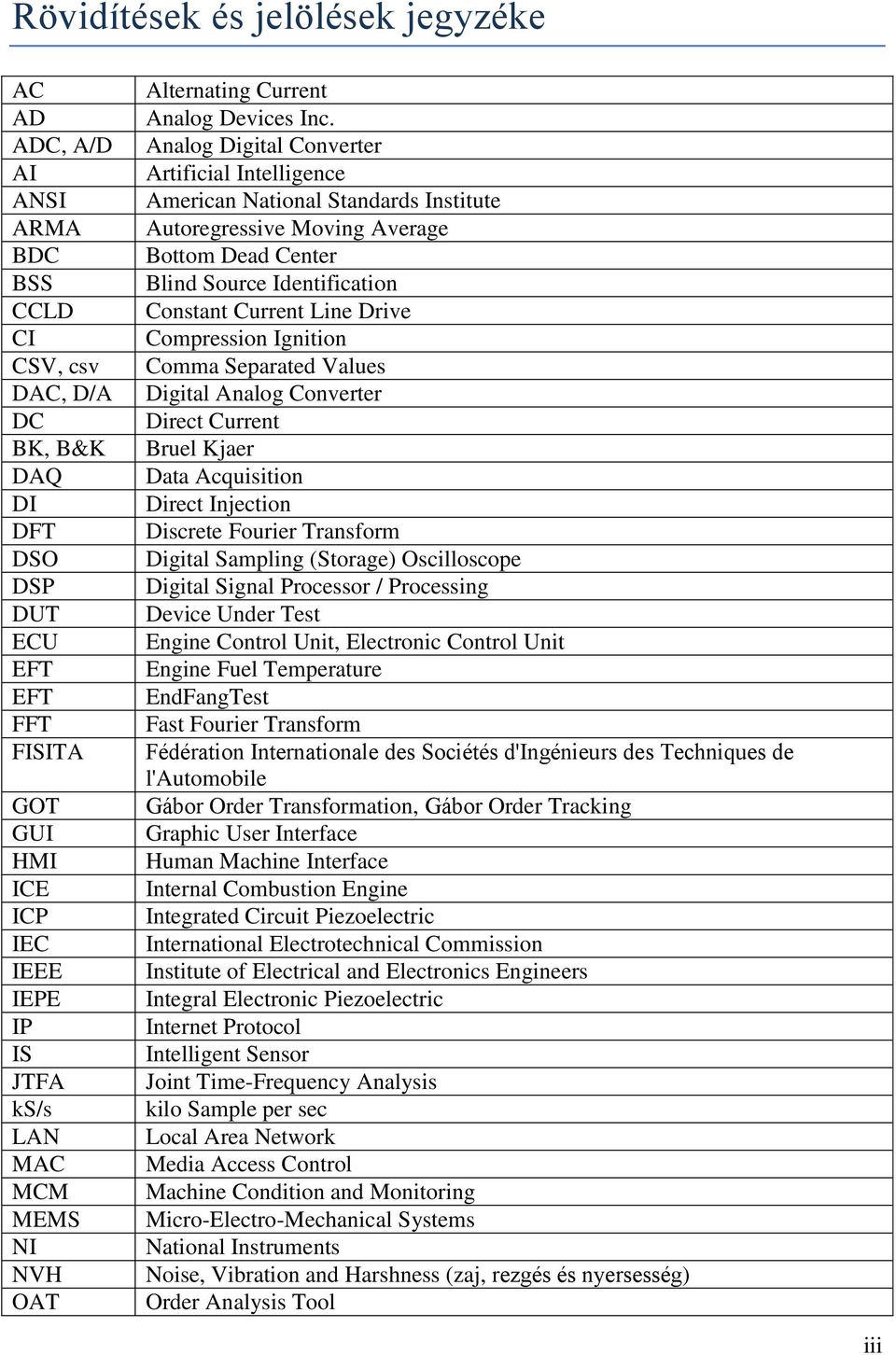 Analog Digital Converter Artificial Intelligence American National Standards Institute Autoregressive Moving Average Bottom Dead Center Blind Source Identification Constant Current Line Drive