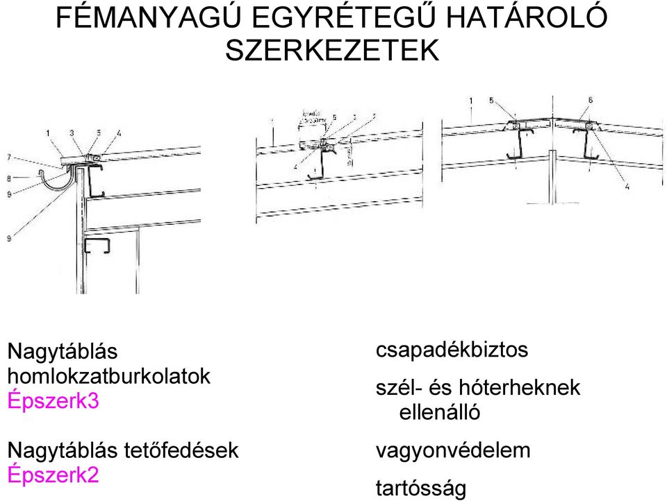 csapadékbiztos Nagytáblás tetőfedések