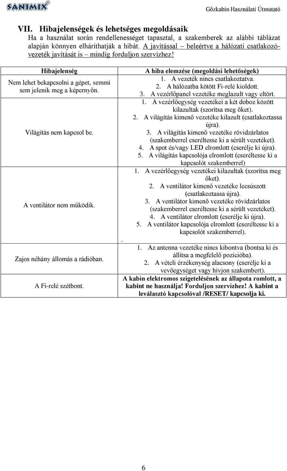 A ventilátor nem működik. Zajos néhány állomás a rádióban. A Fi-relé szétbont.. A hiba elemzése (megoldási lehetőségek) 1. A vezeték nincs csatlakoztatva. 2. A hálózatba kötött Fi-relé kioldott. 3.