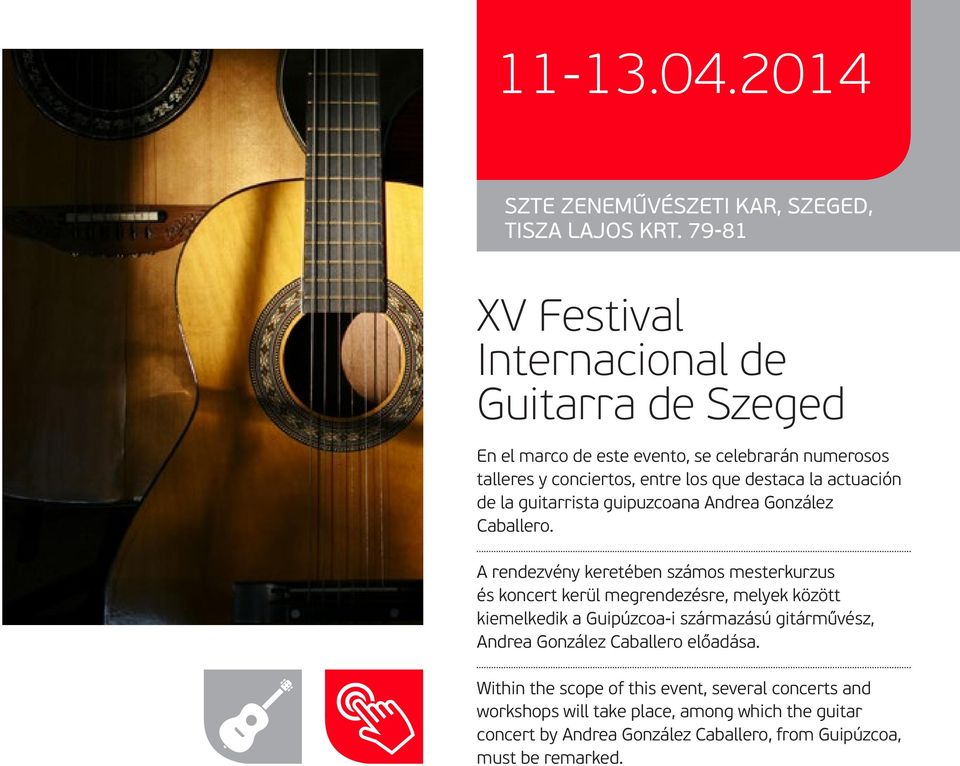 actuación de la guitarrista guipuzcoana Andrea González Caballero.