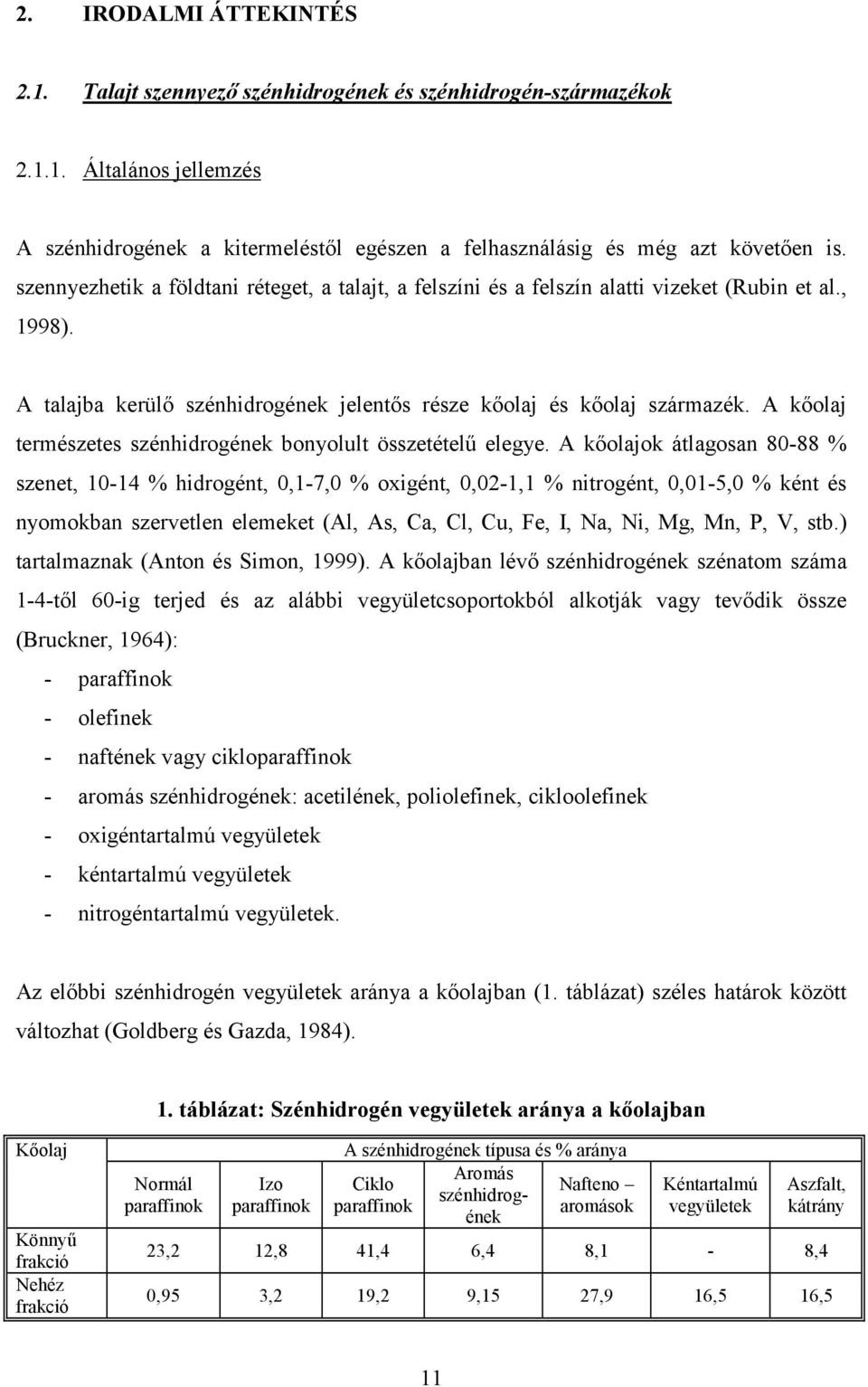 A kőolaj természetes szénhidrogének bonyolult összetételű elegye.