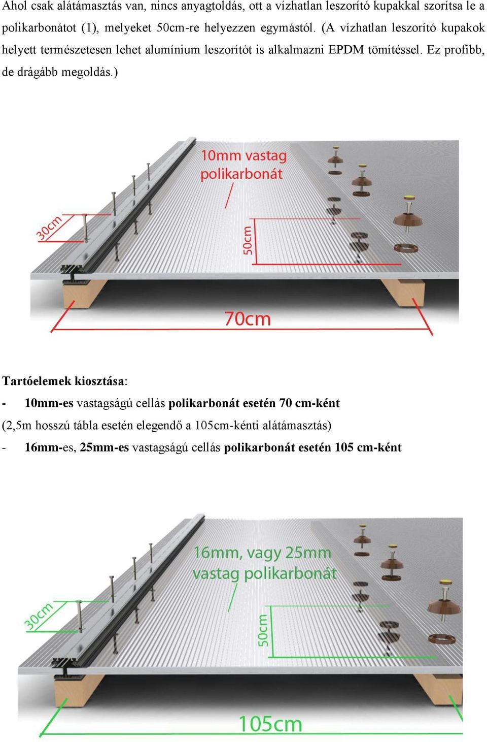 Beépítési útmutató üregkamrás polikarbonát előtetőhöz - PDF Ingyenes  letöltés