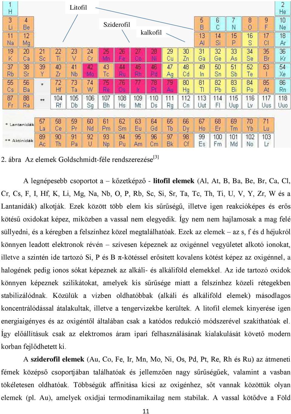 Tc, Th, Ti, U, V, Y, Zr, W és a Lantanidák) alkotják. Ezek között több elem kis sűrűségű, illetve igen reakcióképes és erős kötésű oxidokat képez, miközben a vassal nem elegyedik.