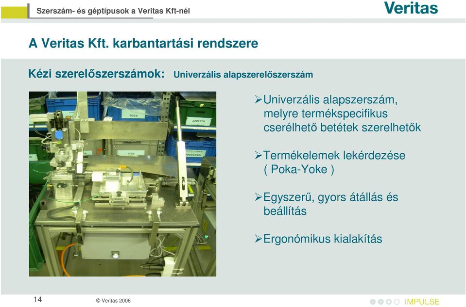 termékspecifikus cserélhető betétek szerelhetők Termékelemek lekérdezése