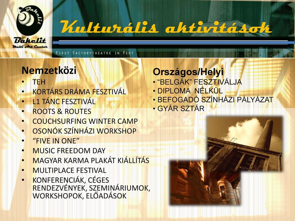 PLAKÁT KIÁLLÍTÁS MULTIPLACE FESTIVAL KONFERENCIÁK, CÉGES RENDEZVÉNYEK, SZEMINÁRIUMOK,
