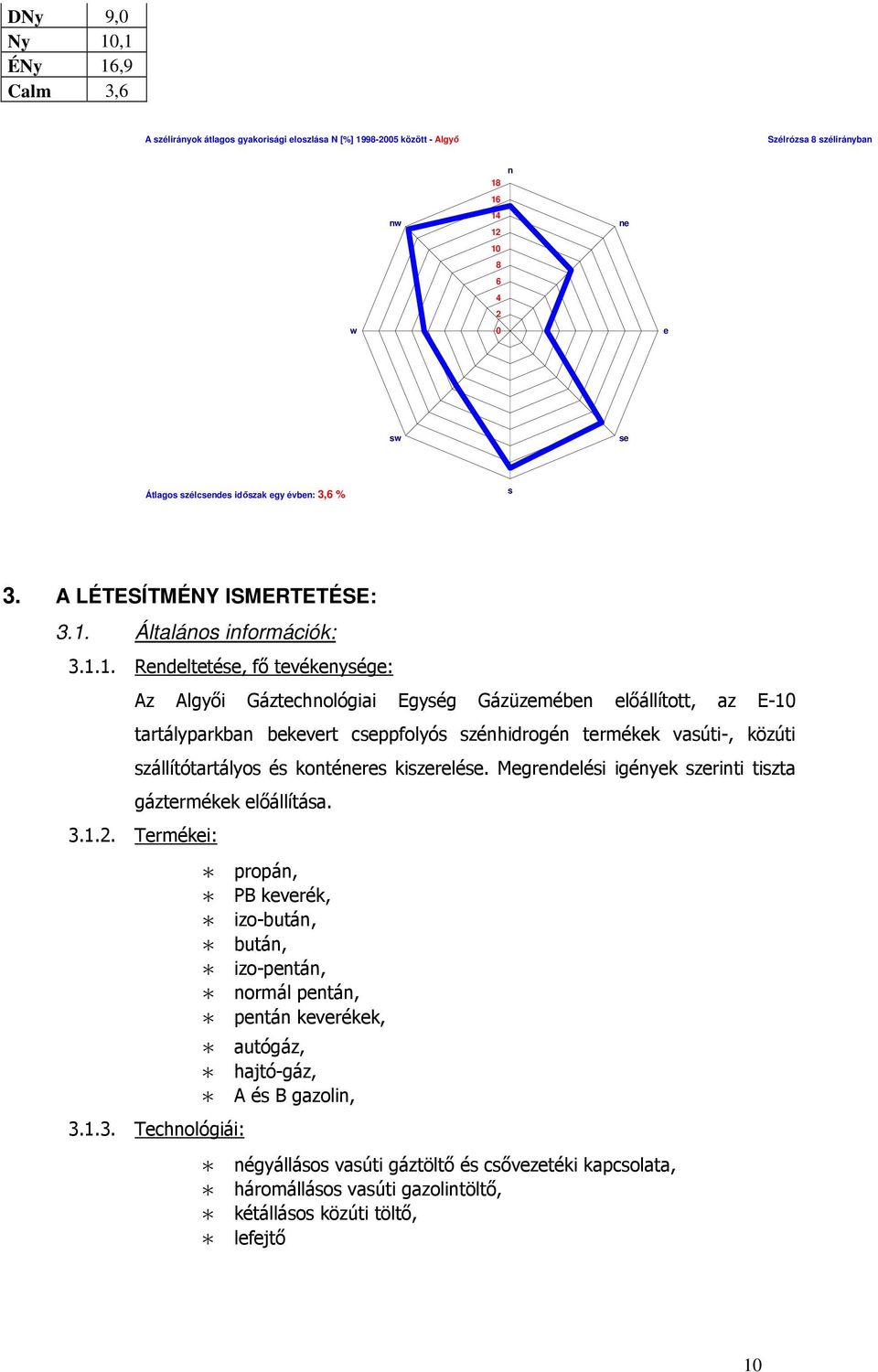 Általános információk: 3.1.