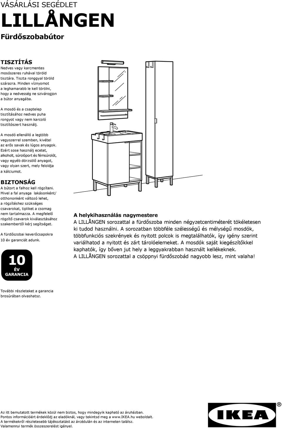 VÁSÁRLÁSI SEGÉDLET LILLÅNGEN. Fürdőszobabútor - PDF Ingyenes letöltés