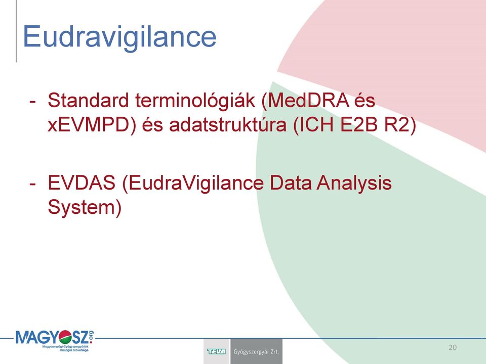 és adatstruktúra (ICH E2B R2) -