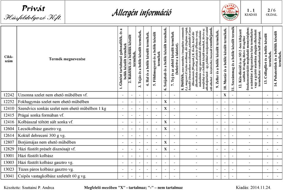 Mustár és a belőle készült összkoncentrációt meghaladó mennyiségben; a számítást a fogyasztásra kész re vagy a gyártó utasítása alapján elkészített re vonatkozóan kell elvégezni. 13.