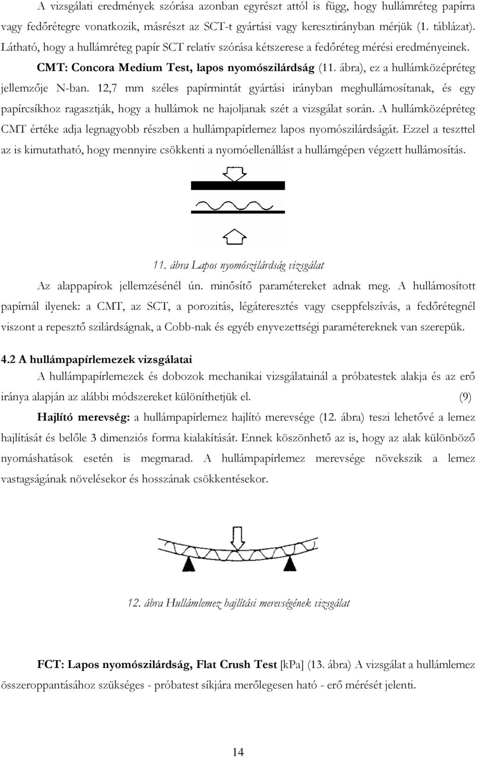 12,7 mm széles papírmintát gyártási irányban meghullámosítanak, és egy papírcsíkhoz ragasztják, hogy a hullámok ne hajoljanak szét a vizsgálat során.
