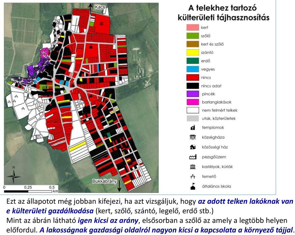 ) Mint az ábrán látható igen kicsi az arány, elsősorban a szőlő az amely a legtöbb
