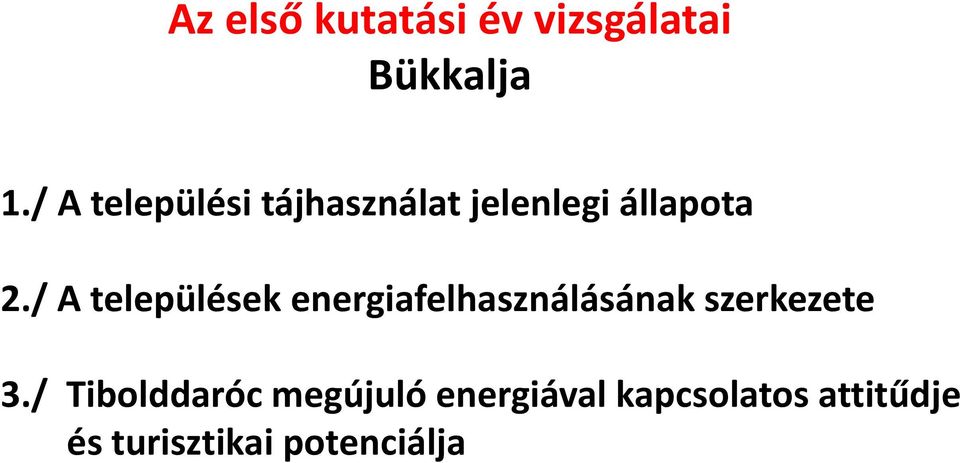 / A települések energiafelhasználásának szerkezete 3.
