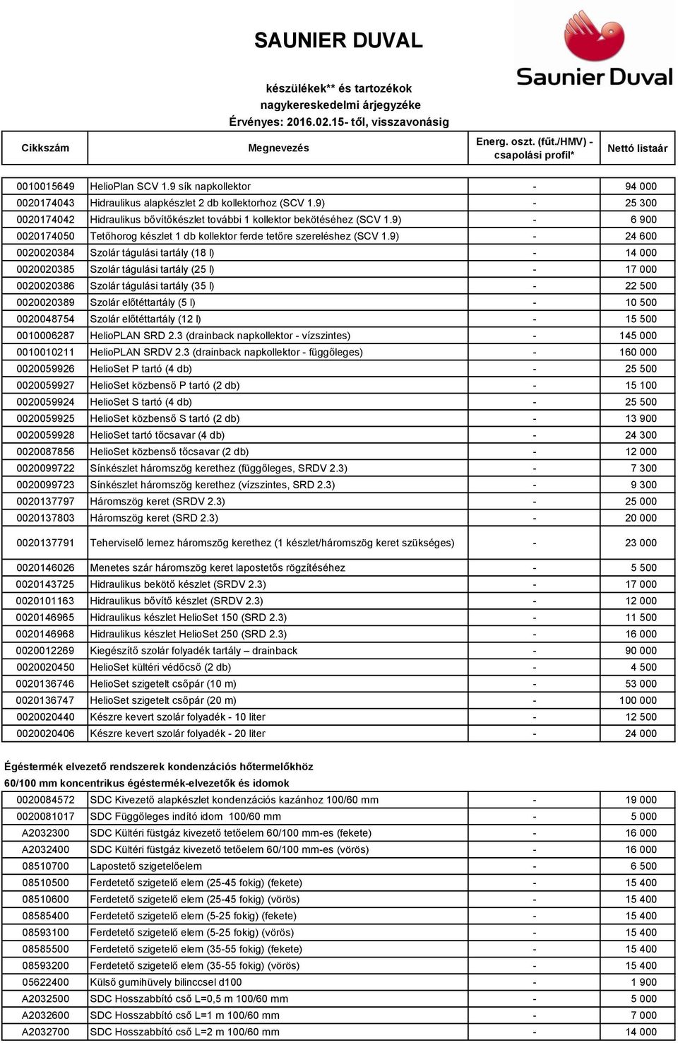 9) - 24 600 0020020384 Szolár tágulási tartály (18 l) - 14 000 0020020385 Szolár tágulási tartály (25 l) - 17 000 0020020386 Szolár tágulási tartály (35 l) - 22 500 0020020389 Szolár előtéttartály (5