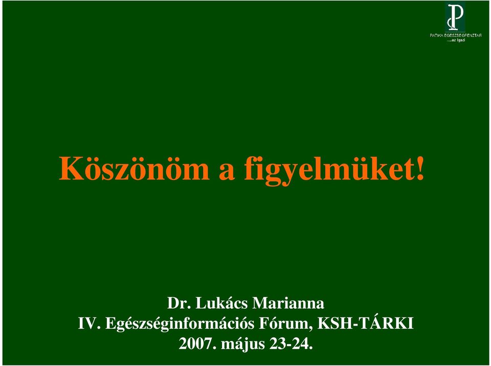 Egészséginformációs