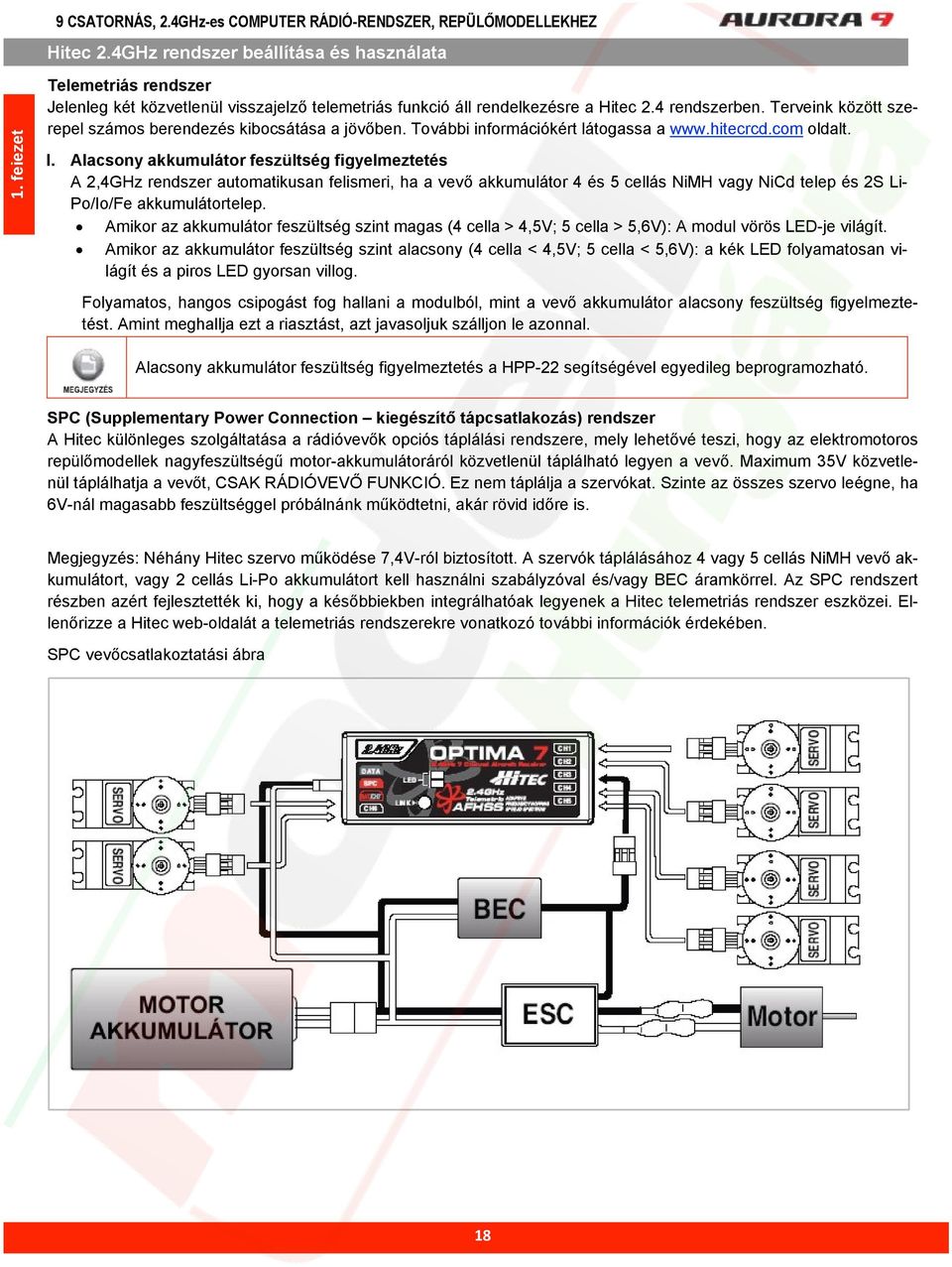 Terveink között szerepel számos berendezés kibocsátása a jövben. További információkért látogassa a www.hitecrcd.com oldalt. I.