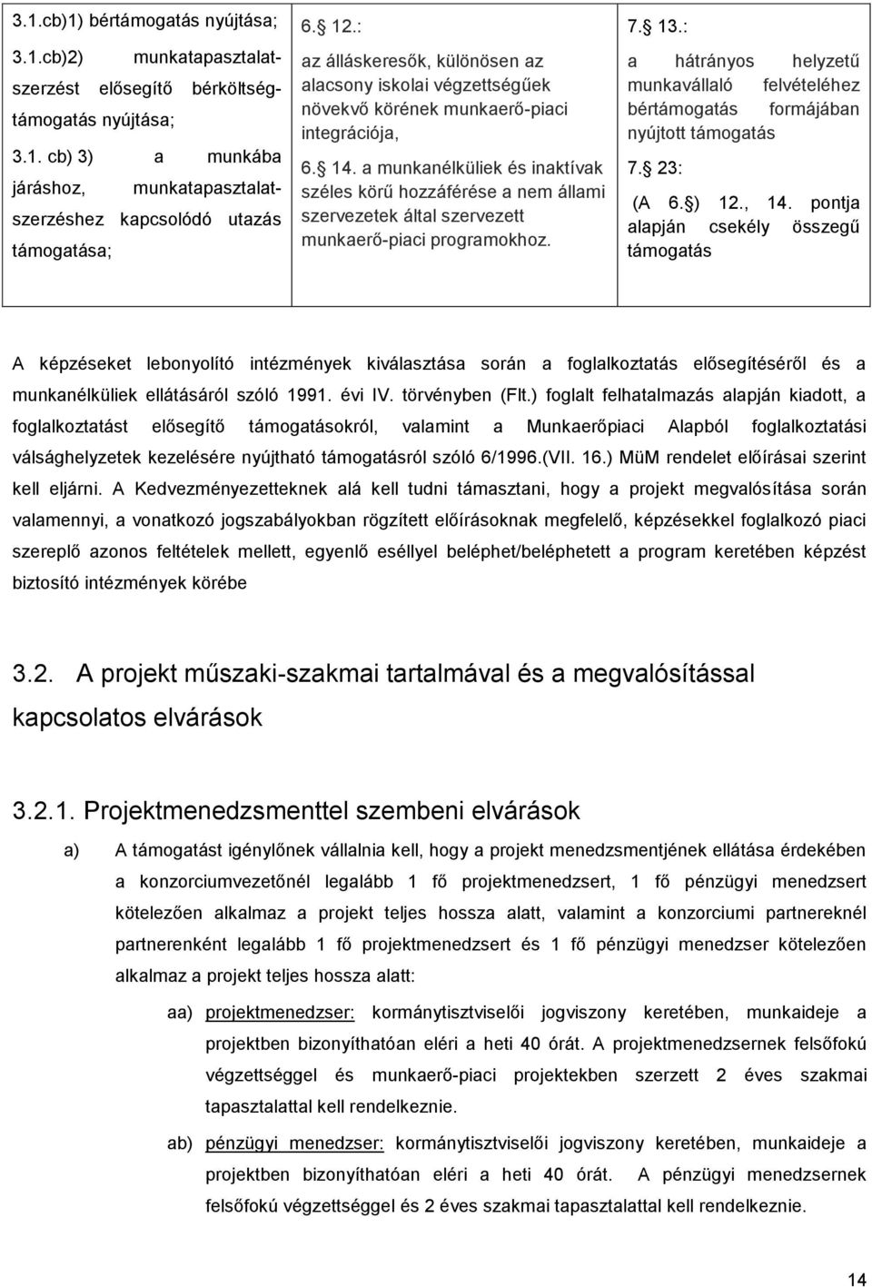 a munkanélküliek és inaktívak széles körű hozzáférése a nem állami szervezetek által szervezett munkaerő-piaci programokhoz. 7. 13.