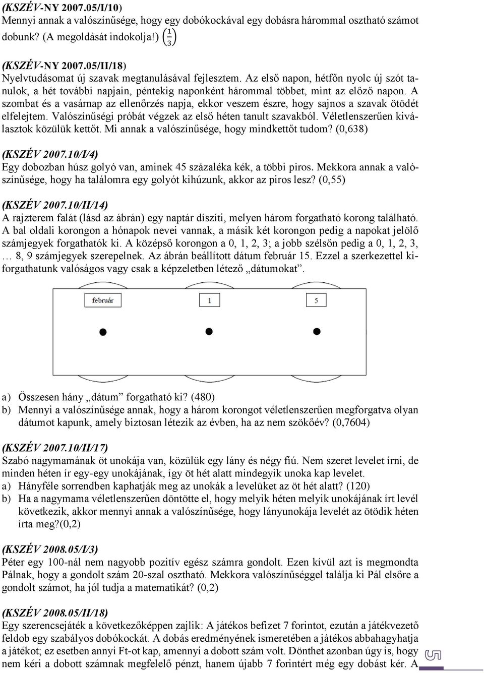 Kombinatorika és valószínűségszámítási feladatok (középszint) - PDF Free  Download