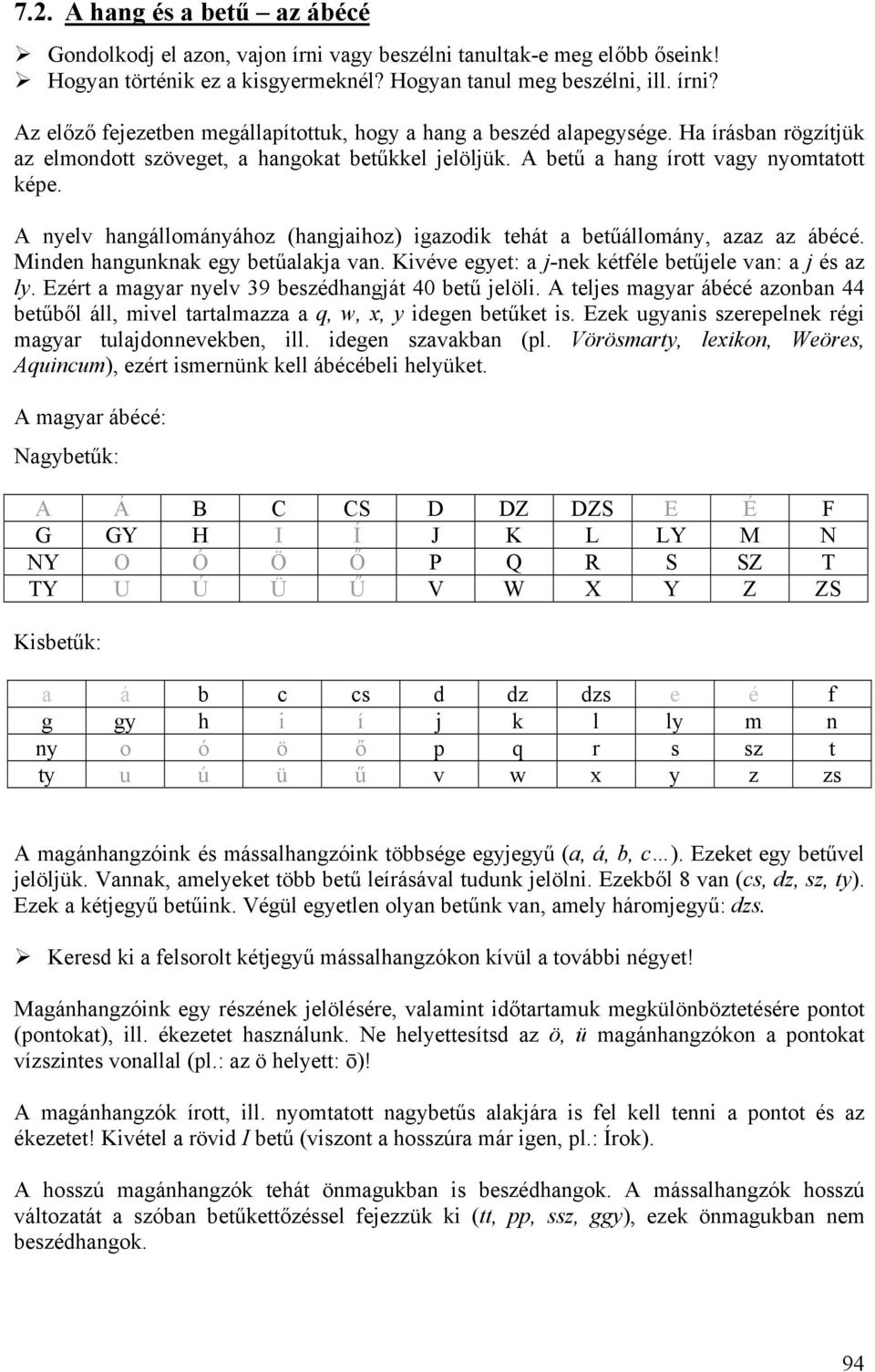 7. Hangtan A hangok világa a beszéd hangjai - PDF Ingyenes letöltés