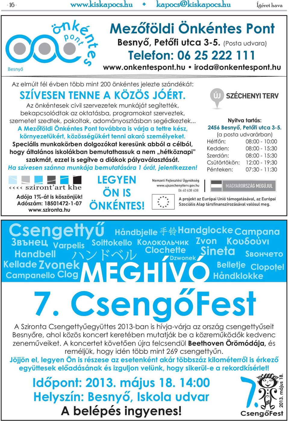 Az önkéntesek civil szervezetek munkáját segítették, bekapcsolódtak az oktatásba, programokat szerveztek, szemetet szedtek, pakoltak, adományosztásban segédkeztek.