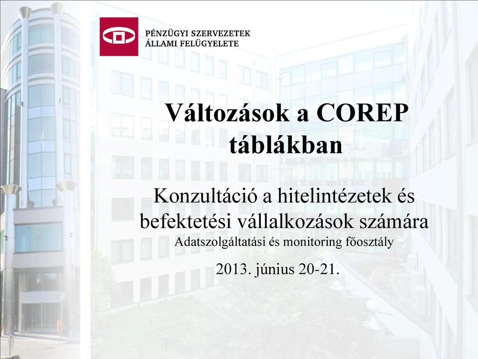 befektetési vállalkozások számára