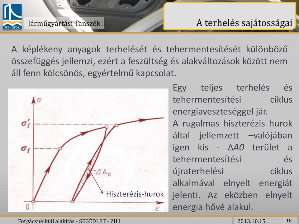 feszültség és alakváltozások között nem áll fenn kölcsönös, egyértelmű kapcsolat.