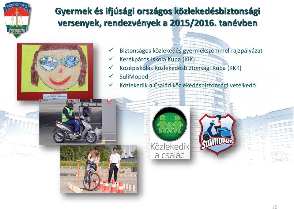 tanévben Biztonságos közlekedés gyermekszemmel rajzpályázat Kerékpáros