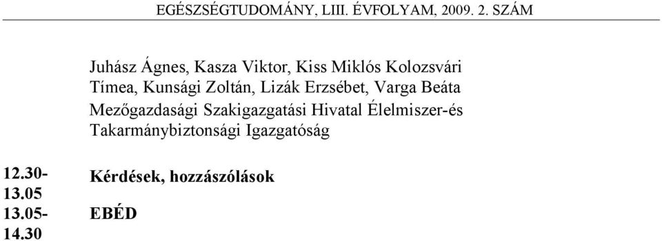 Mezőgazdasági Szakigazgatási Hivatal Élelmiszer-és
