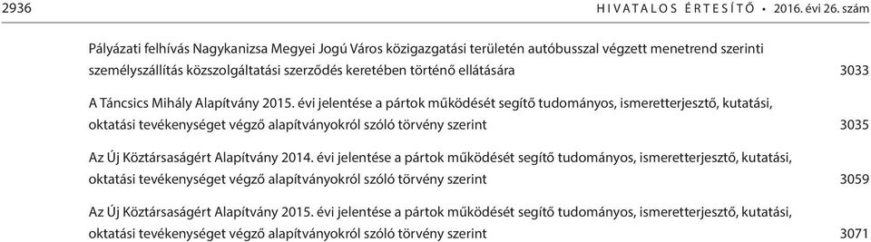 Táncsics Mihály Alapítvány 2015.
