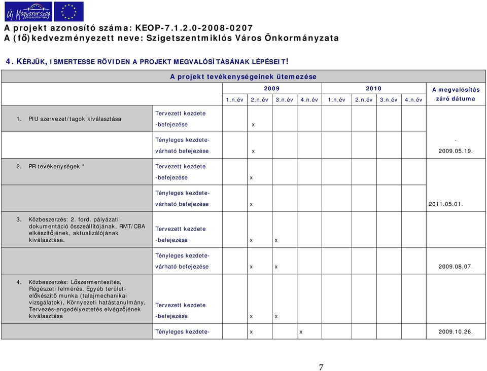 05.01. 3. Közbeszerzés: 2. ford. pályázati dokumentáció összeállítójának, RMT/CBA elkészítjének, aktualizálójának kiválasztása.