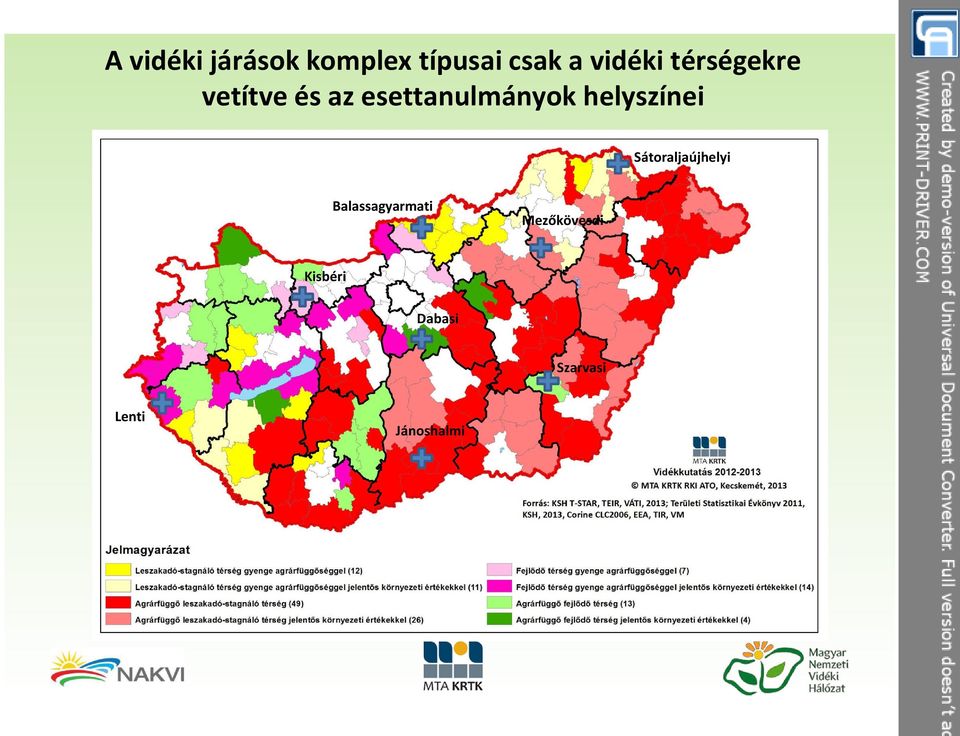 esettanulmányok helyszínei Sátoraljaújhelyi