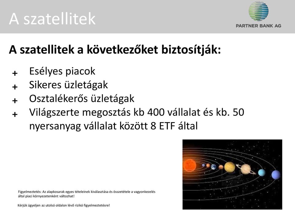 50 nyersanyag vállalat között 8 ETF által Figyelmeztetés: Az alapkosarak egyes
