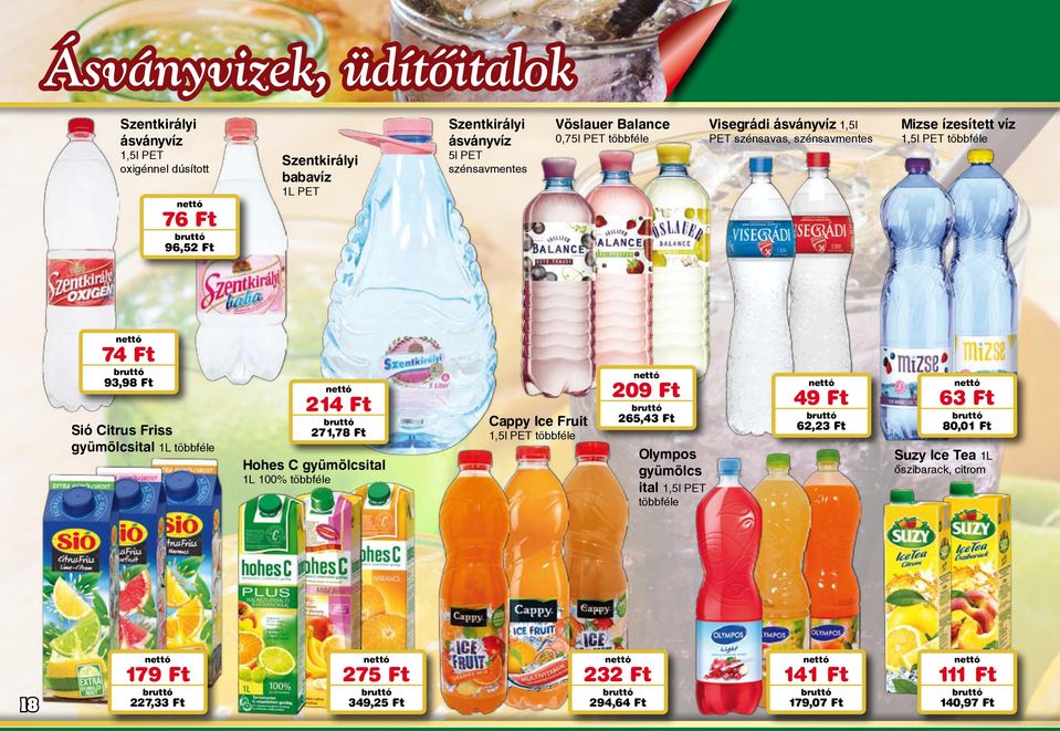 Citrus Friss gyümölcsital 1L többféle 214 Ft 271,78 Ft Hohes C gyümölcsital 1L 100% többféle Cappy Ice Fruit 1,5l PET többféle 209 Ft 265,43 Ft Olympos gyümölcs