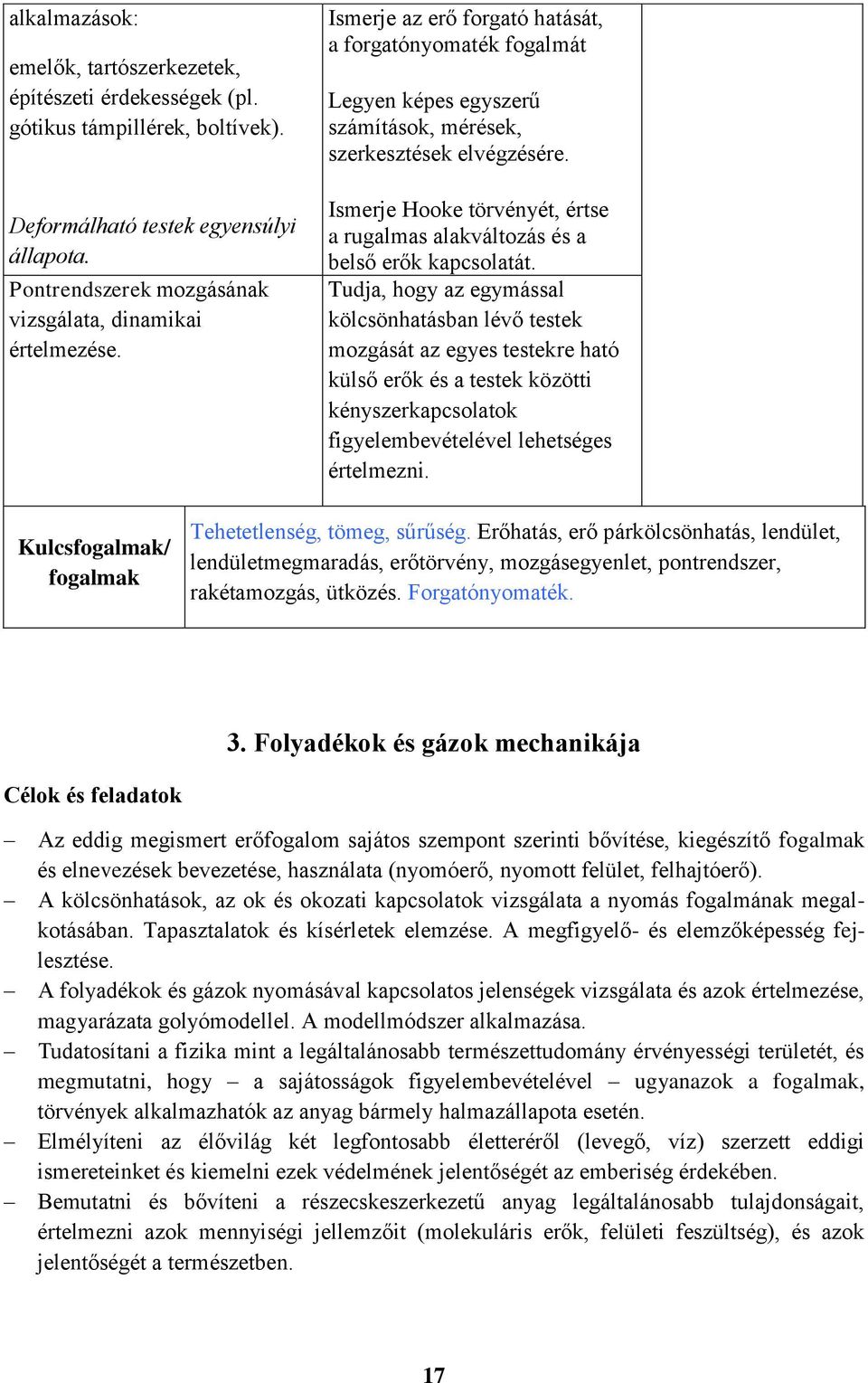 Ismerje Hooke törvényét, értse a rugalmas alakváltozás és a belső erők kapcsolatát.