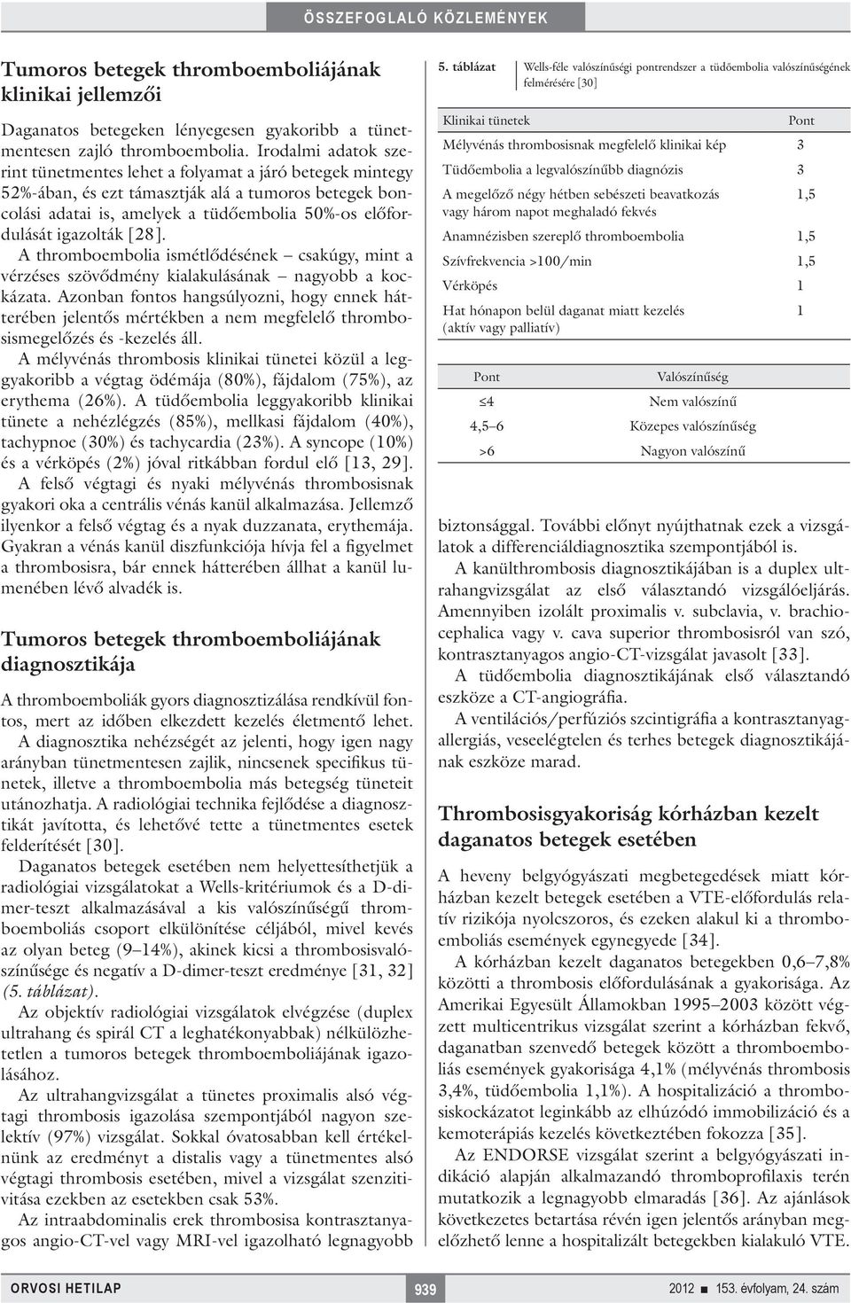 [28]. A thromboembolia ismétlődésének csakúgy, mint a vérzéses szövődmény kialakulásának nagyobb a kockázata.